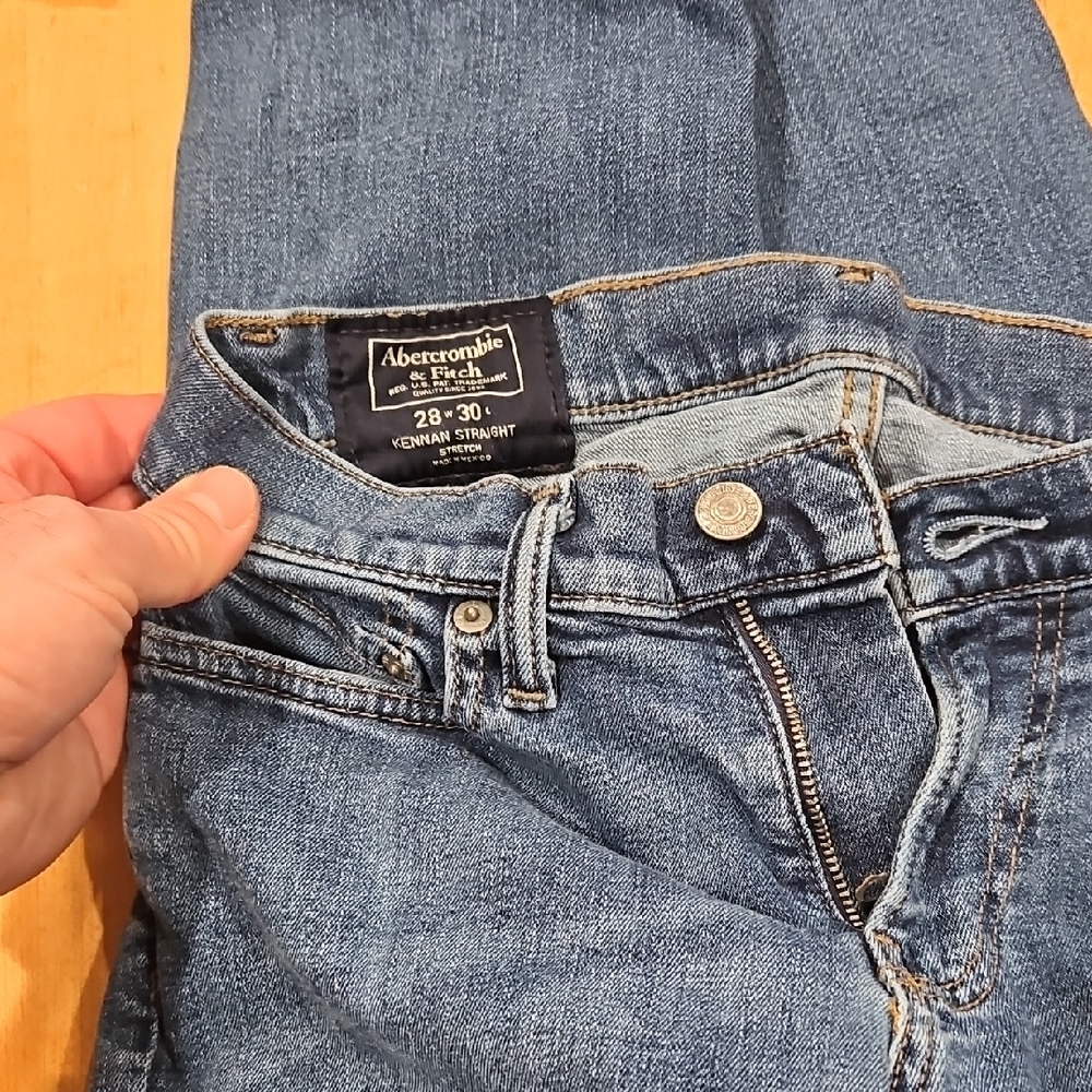 Abercrombie & Fitch Classic Blue Straight Leg Jeans